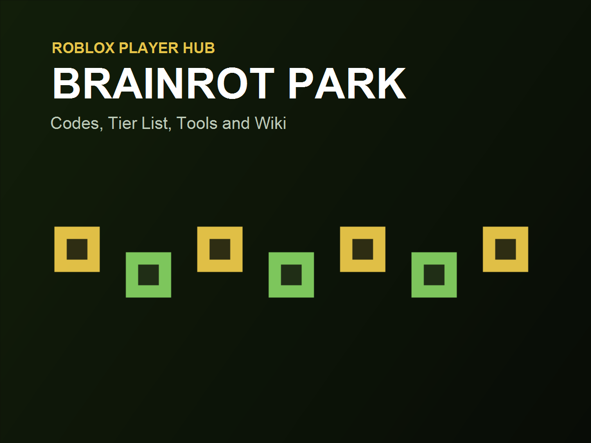 Brainrot Park official Roblox cover art